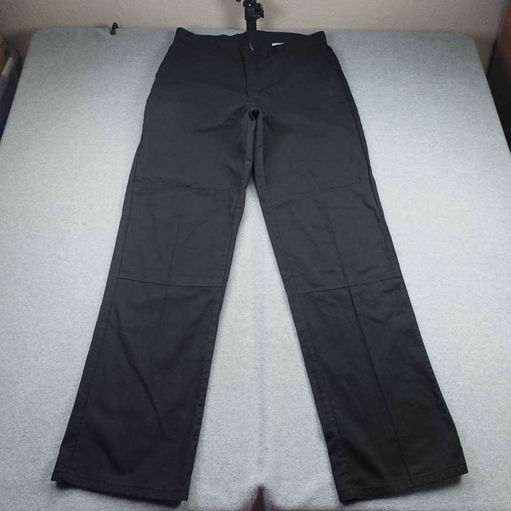 Dickies Pants Mens 34x34 Black Double Knee Work Workwear Utility Loose